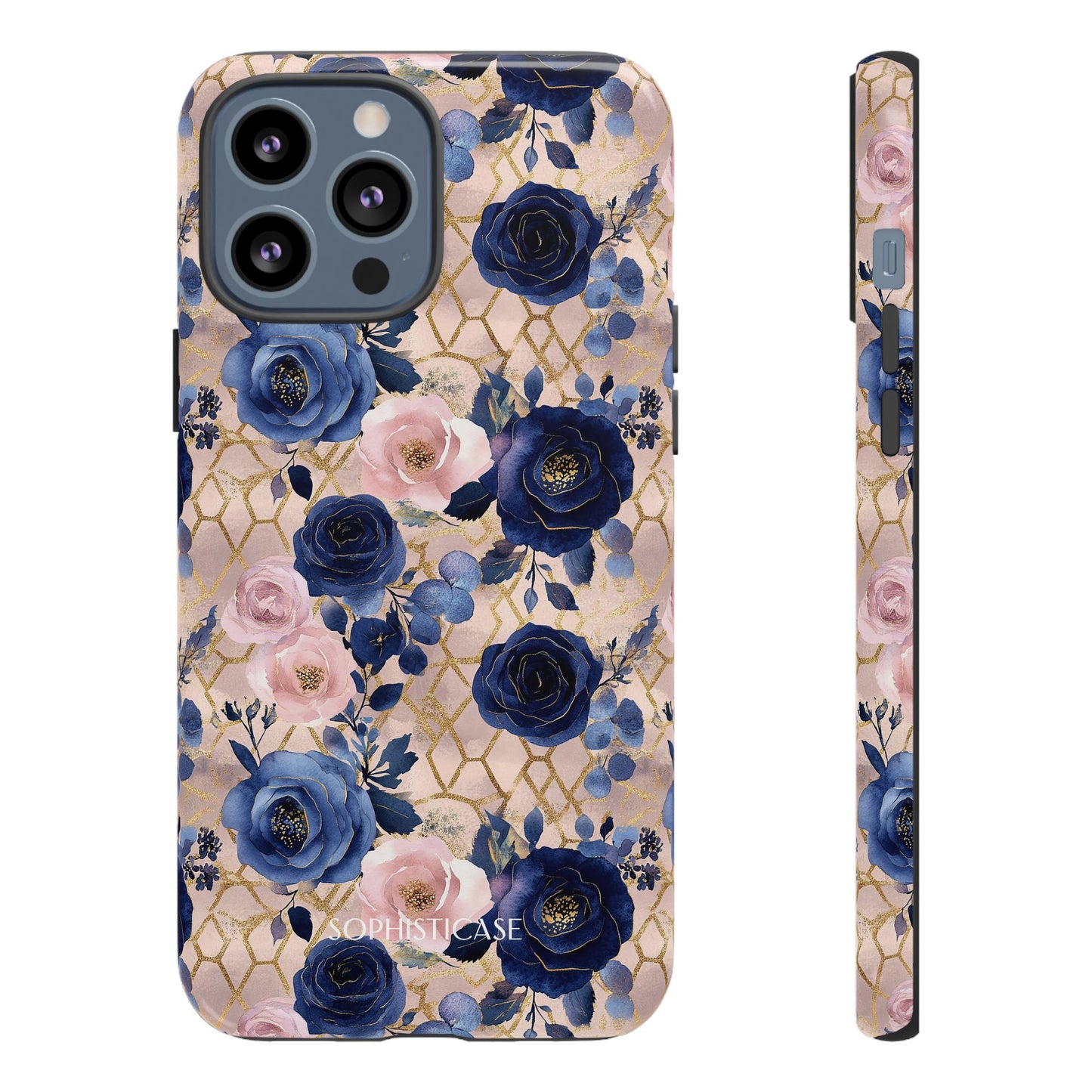 Royal Floral in Navy Blush - Tough Phone Case