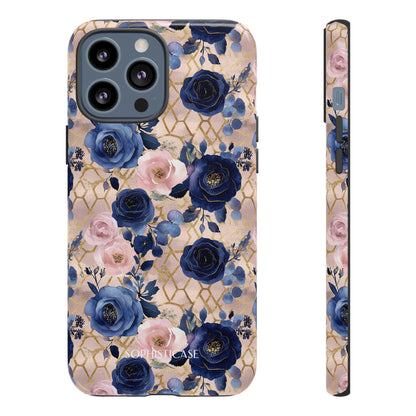 Royal Floral in Navy Blush - Tough Phone Case
