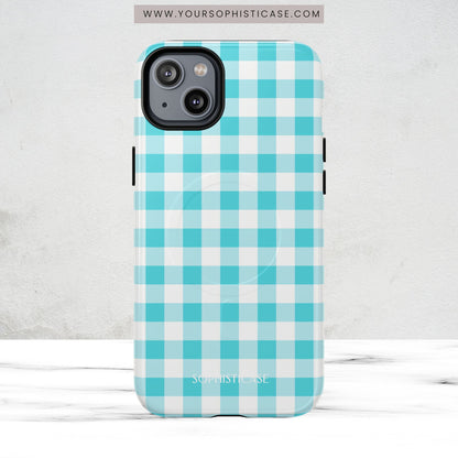 Gingham in Aqua - Magsafe Case
