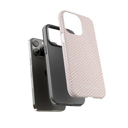 Illusions in Neutral Beige - Dual Layer Shockproof Phone Case for iPhone, Google Pixel and Samsung Galaxy