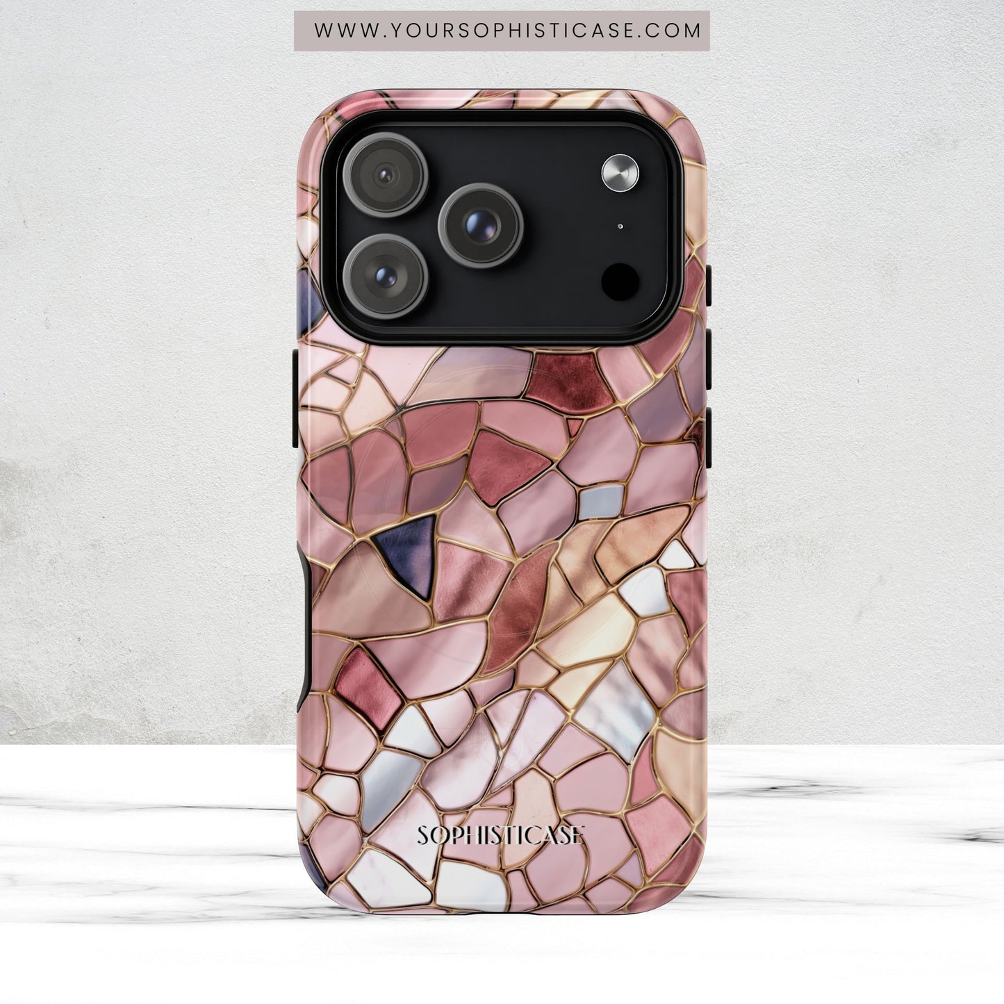 Rose' Runway in Pink Mosaic - Magsafe Case
