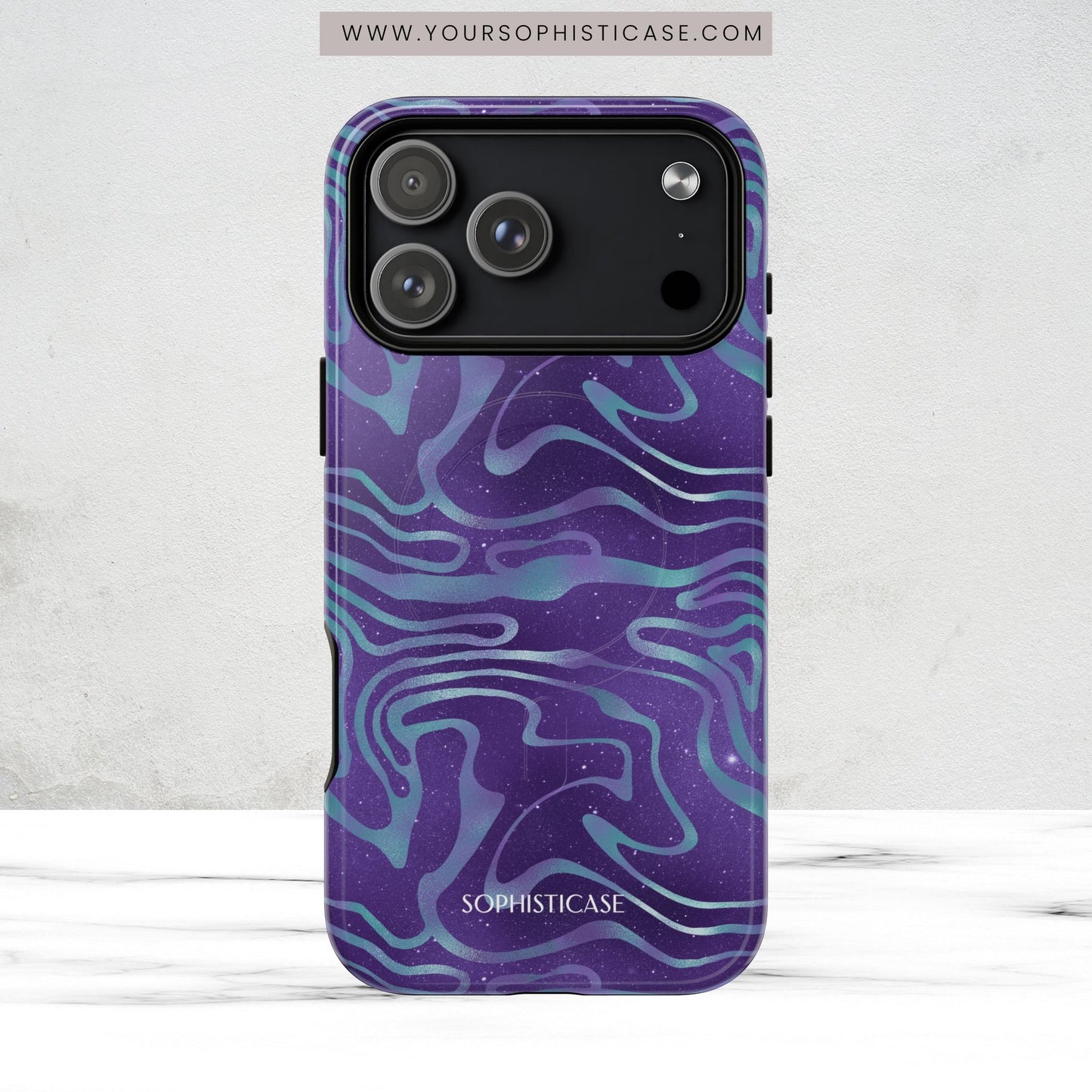Cosmic Gold in Blue & Purple - iPhone Magsafe Case