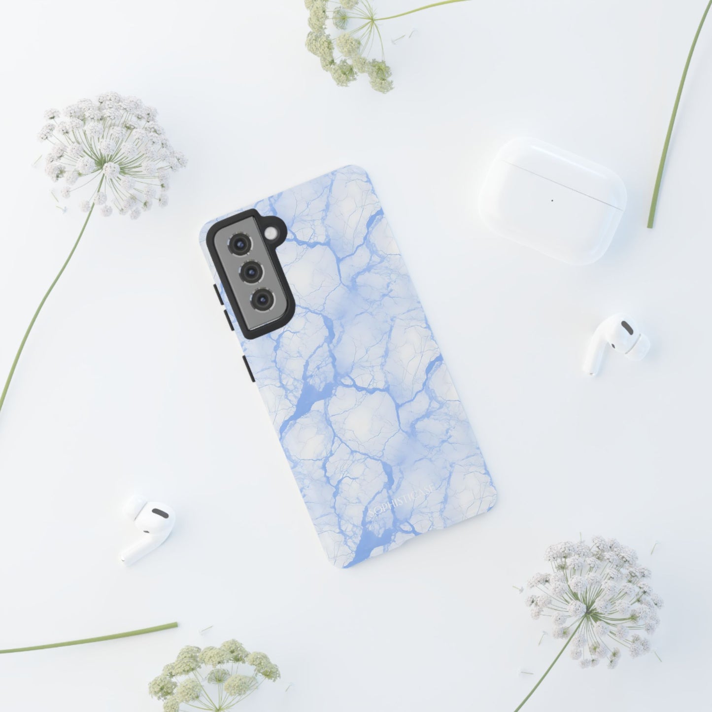Marble Opulence in Blue - Tough Phone Case
