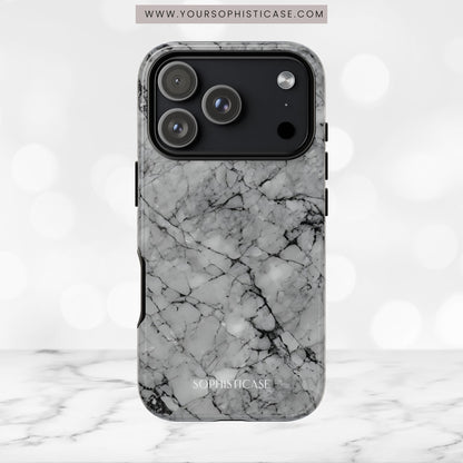 Marble Opulence in Grey - iPhone Case, Samsung Galaxy Case, Google Pixel Case