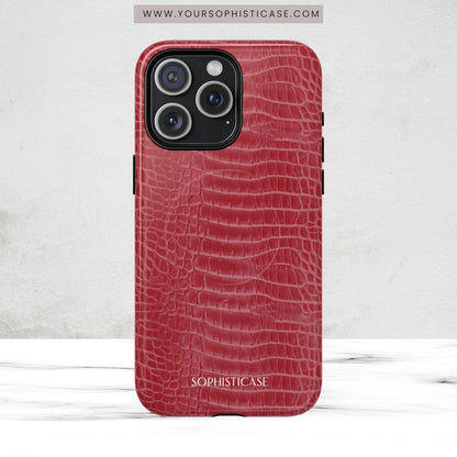 Luxe Leather in Cherry Red - Magsafe Case