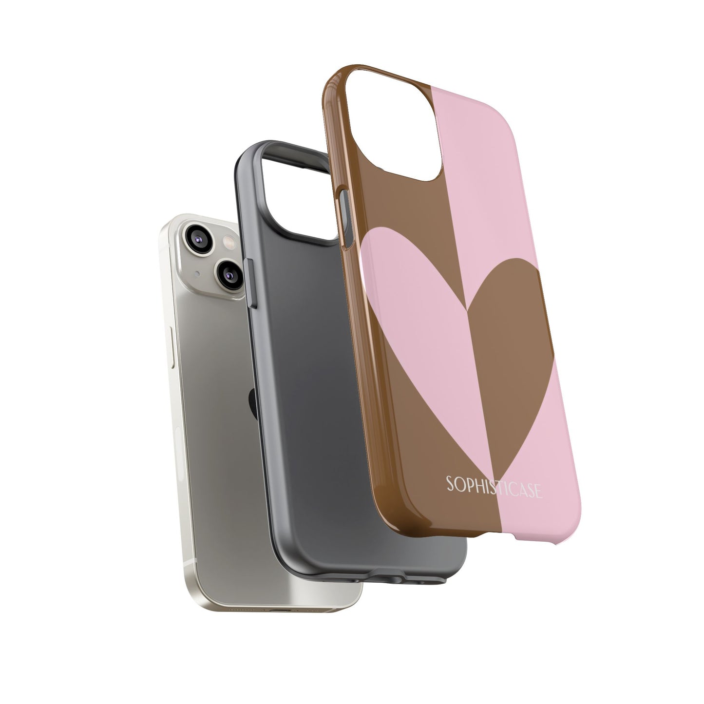 Be Mine in Pink and Brown - Tough Phone Case for iPhone