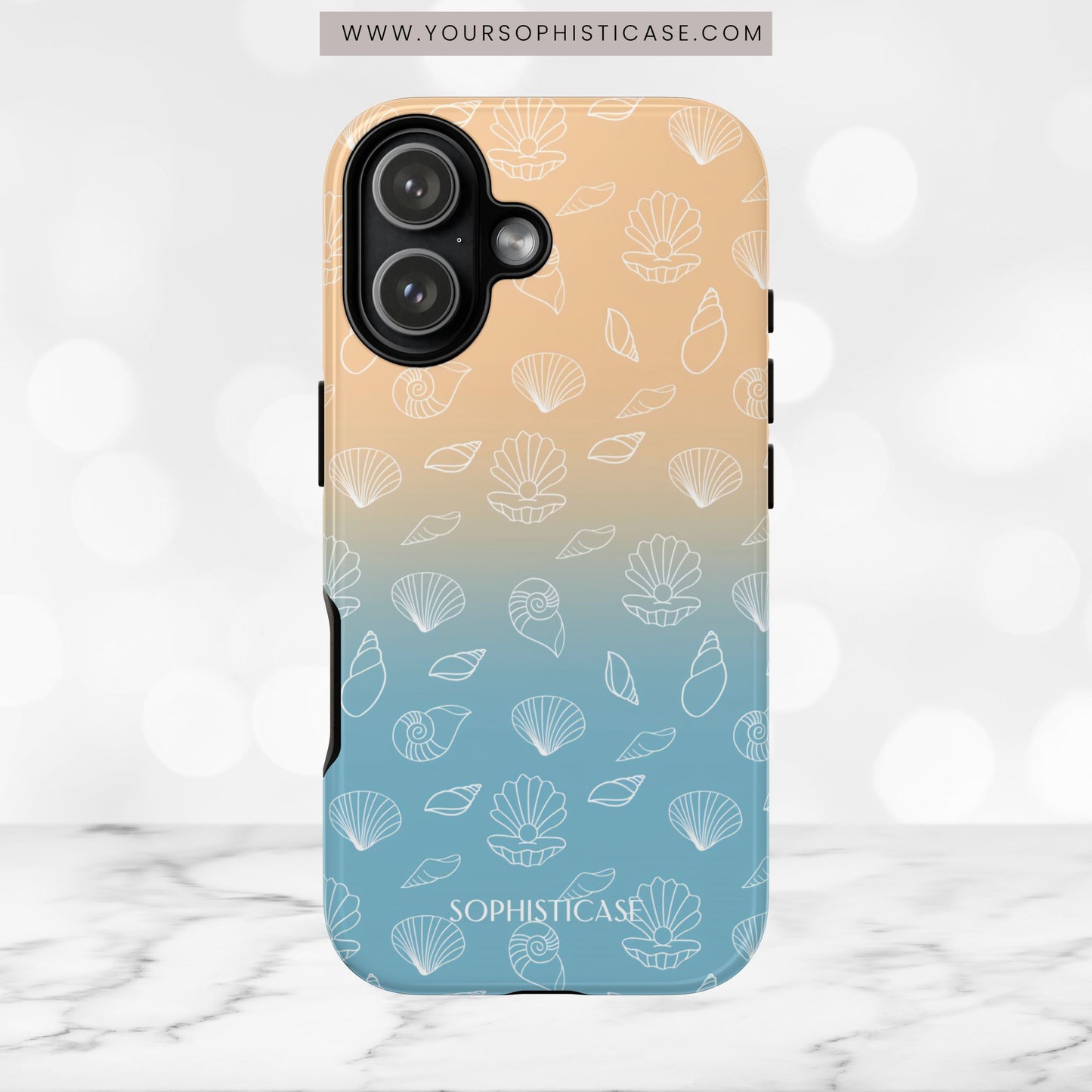 Seashell Society in Sandy Shore - iPhone Case, Samsung Galaxy Case, Google Pixel Case