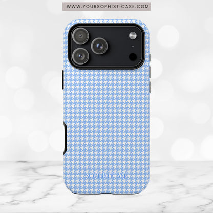 Houndstooth in Blue - iPhone Case, Samsung Galaxy Case, Google Pixel Case