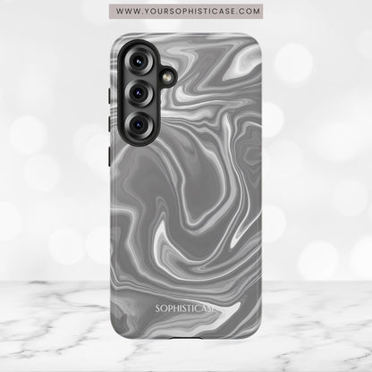 Liquid Dreams in Charcoal - Tough Phone Case