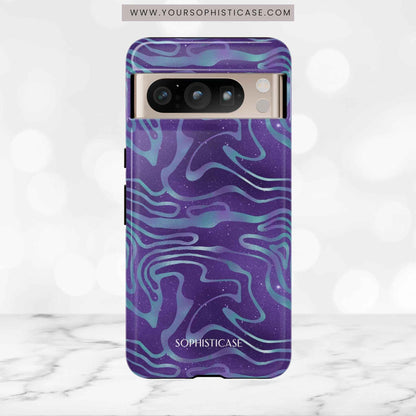 Cosmic Zebra in Blue & Purple - iPhone Case, Samsung Galaxy Case, Google Pixel Case