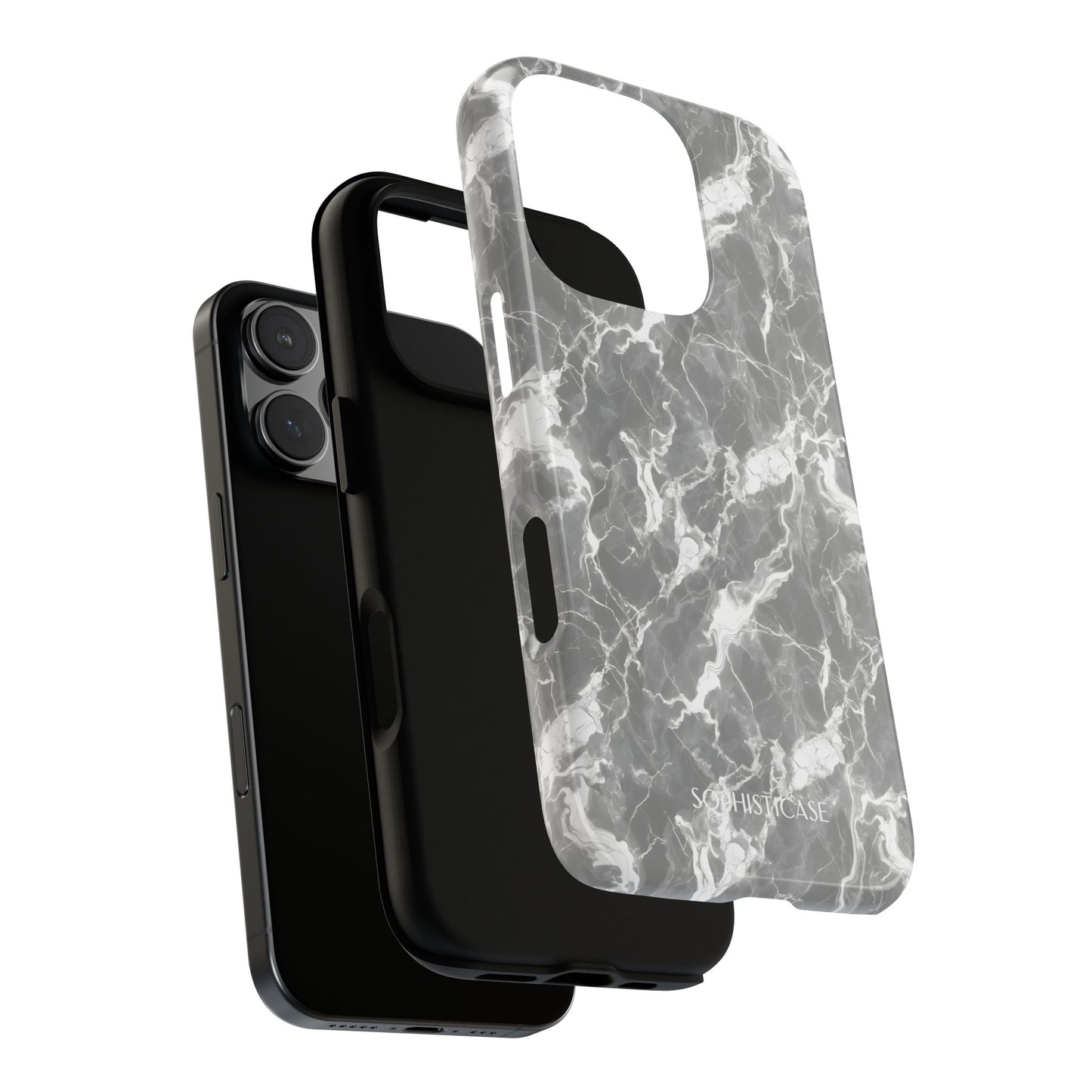Marble Crush in Charcoal Grey - iPhone Case
