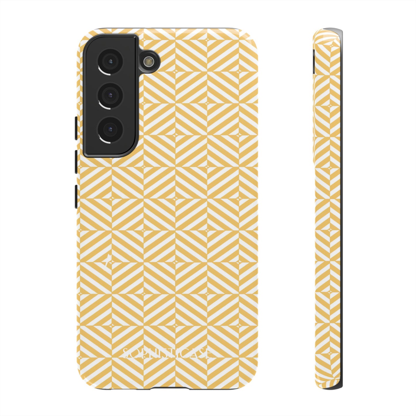 Illusions in Yellow - Dual Layer Shockproof Phone Case for iPhone, Google Pixel and Samsung Galaxy