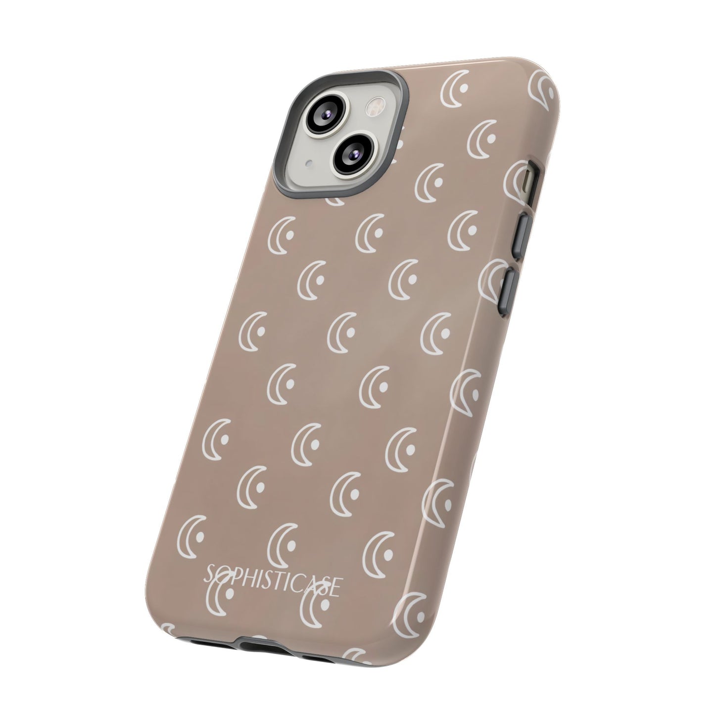 Moon Phase in Boho Brown - Tough Phone Case for iPhone