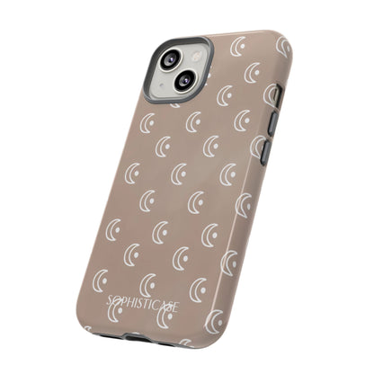 Moon Phase in Boho Brown - Tough Phone Case for iPhone