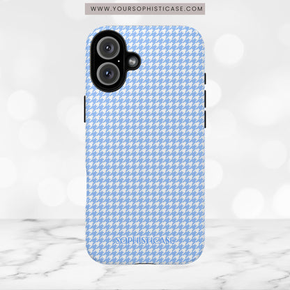 Houndstooth in Blue - iPhone Case, Samsung Galaxy Case, Google Pixel Case