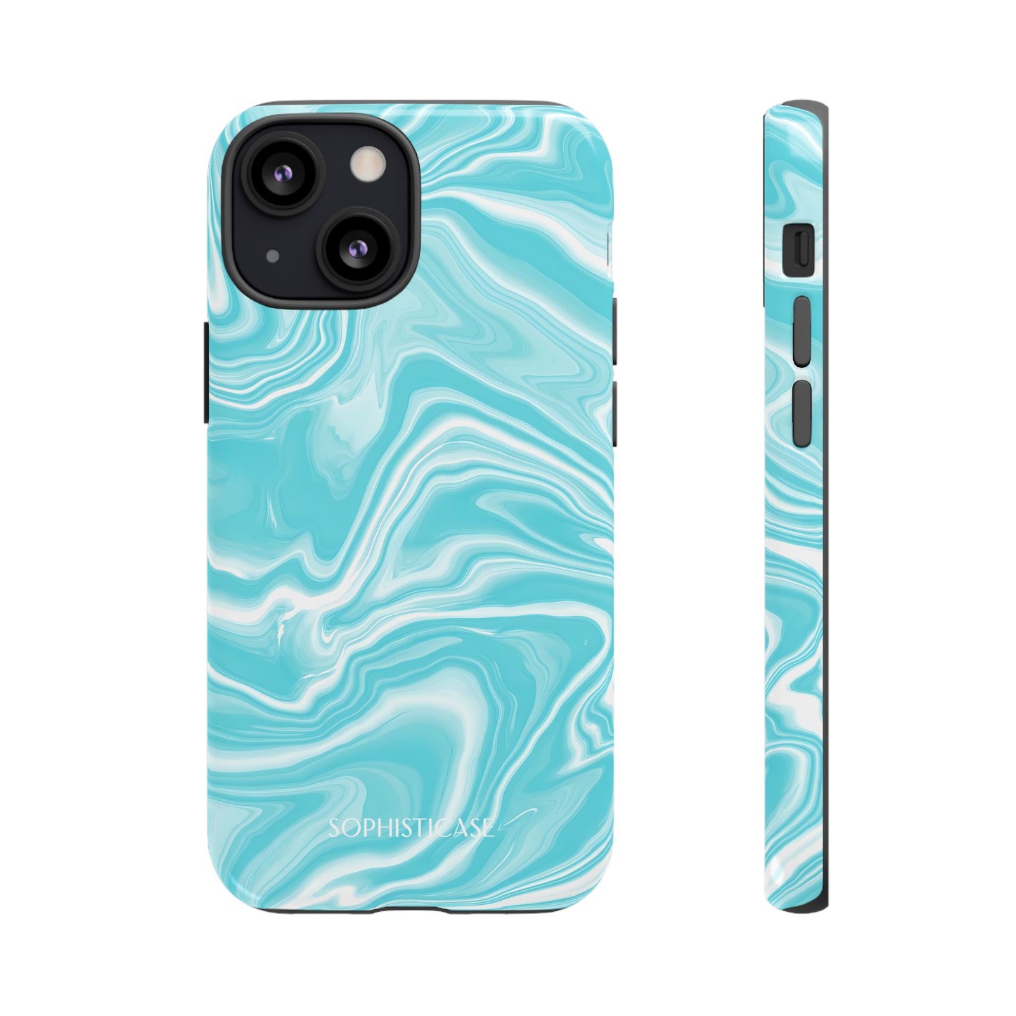 Liquid Dreams in Aqua - Tough Phone Case