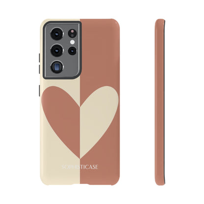 Be Mine in Brown and Cream - iPhone Case, Samsung Galaxy Case, Google Pixel Case