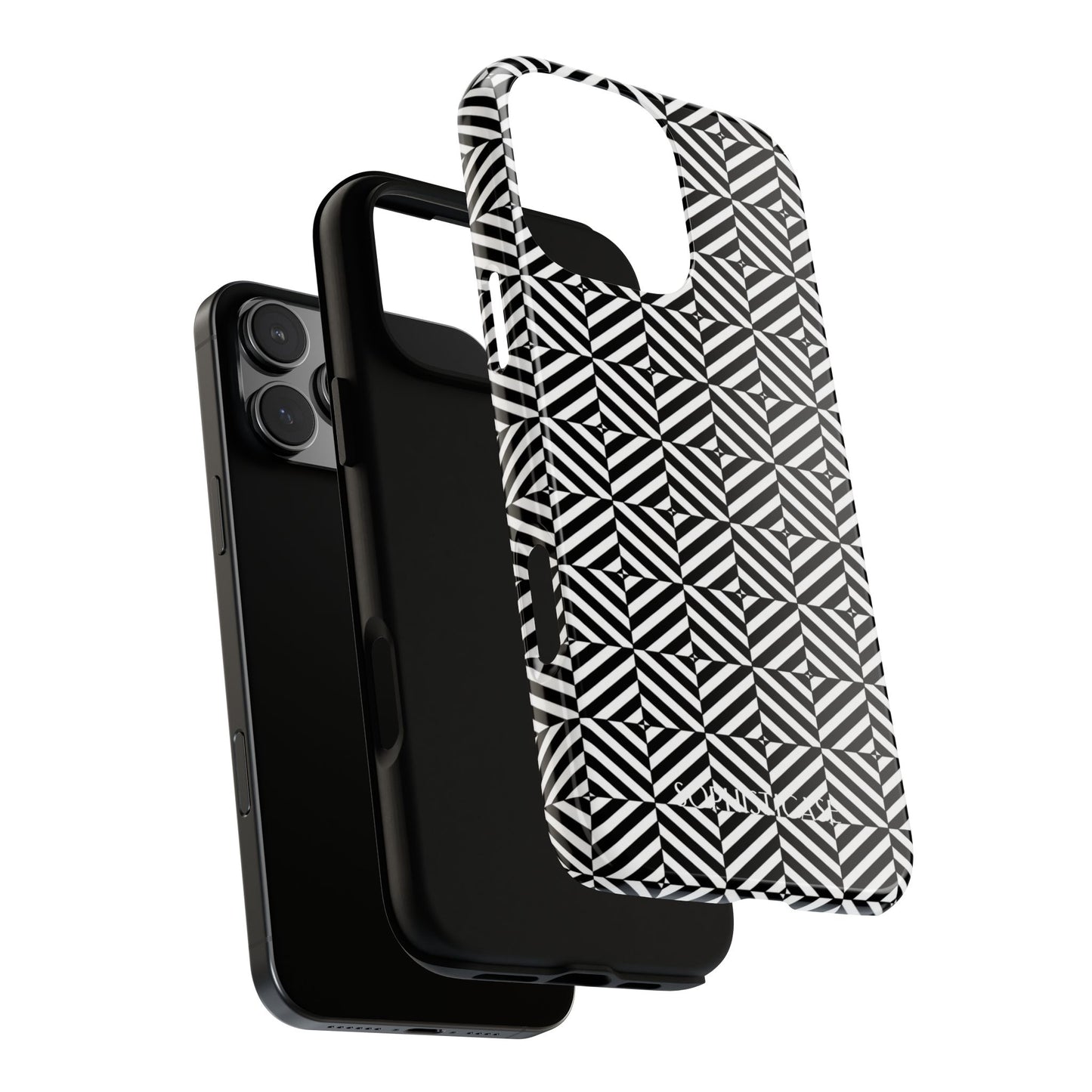 Illusions in Black - iPhone Case