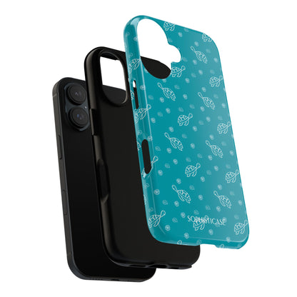 Turtle Island in Aqua - iPhone Case