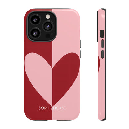 Be Mine in Red and Pink - Protective Phone Case for iPhone