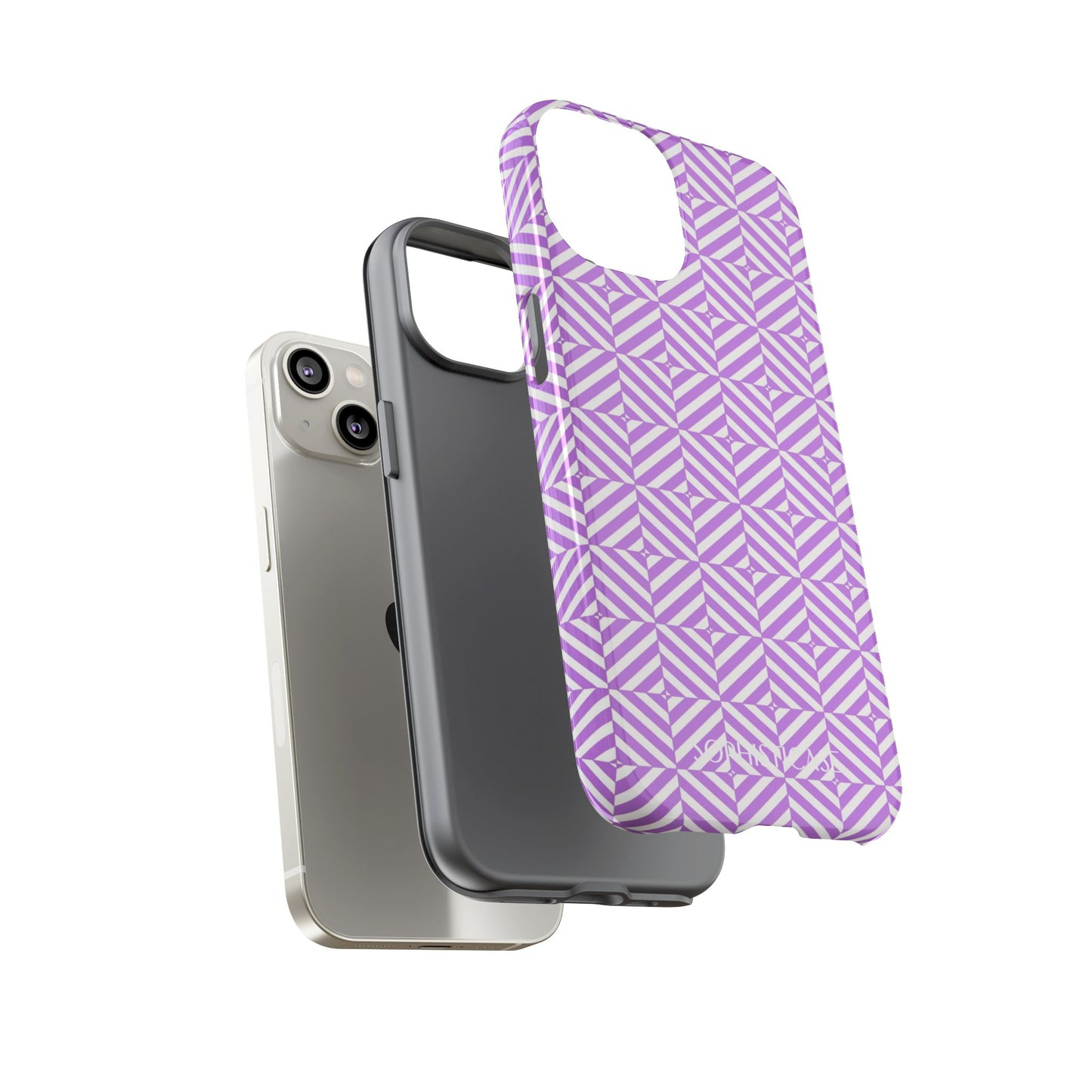 Illusions in Purple - Protective Phone Case for iPhone
