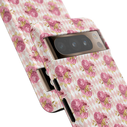 Rose Diamond Romance in Sienna - Tough Phone Case