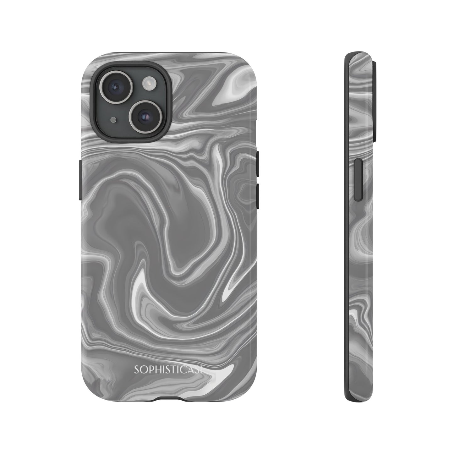 Liquid Dreams in Charcoal - Tough Phone Case