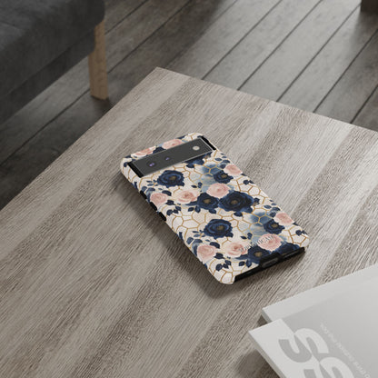 Royal Floral in Navy Hive - Tough Phone Case