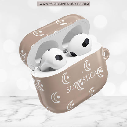AirPod Cases - Moon Phase in Boho Brown