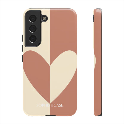 Be Mine in Brown and Cream - iPhone Case, Samsung Galaxy Case, Google Pixel Case