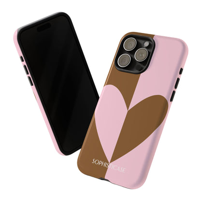 Be Mine in Pink and Brown - Tough Phone Case for iPhone