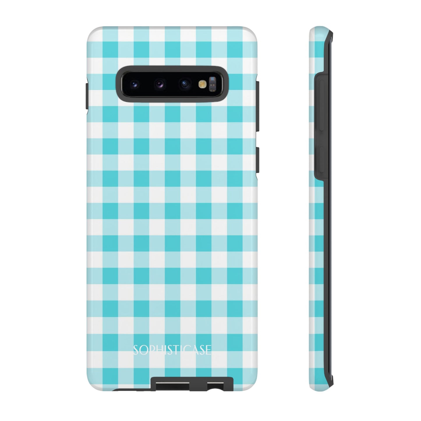 Tough Case - Gingham in Aqua