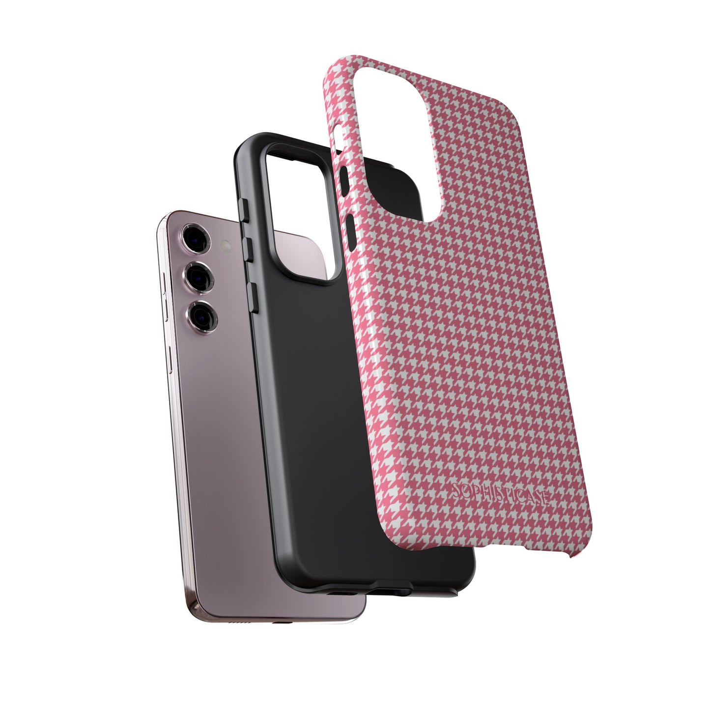 Tough Case - Houndstooth in Salmon