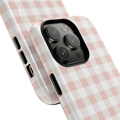Gingham in Neutral Beige - Magsafe Case