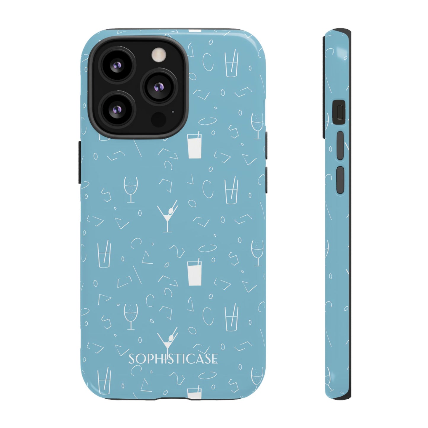 Cocktail Hour in Blue - Tough Phone Case for iPhone