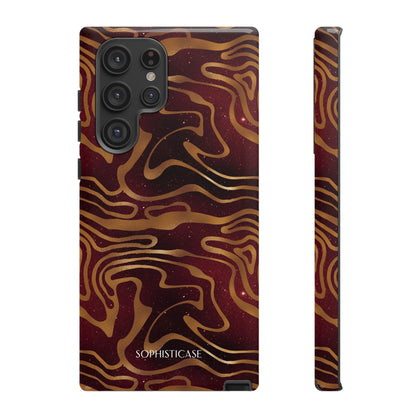 Cosmic Gold in Red - iPhone Case, Samsung Galaxy Case, Google Pixel Case