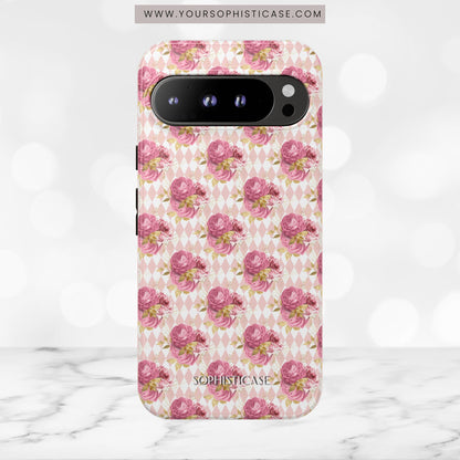 Rose Diamond Romance in Sienna - Tough Phone Case