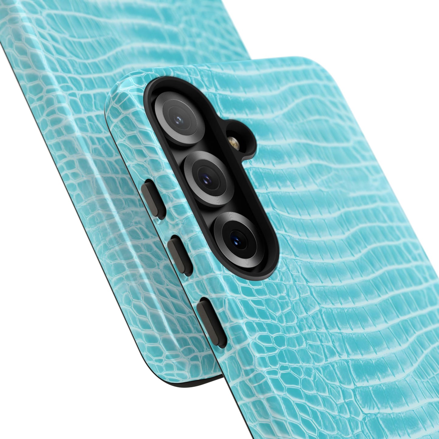 Luxe Leather in Aqua - Tough Phone Case