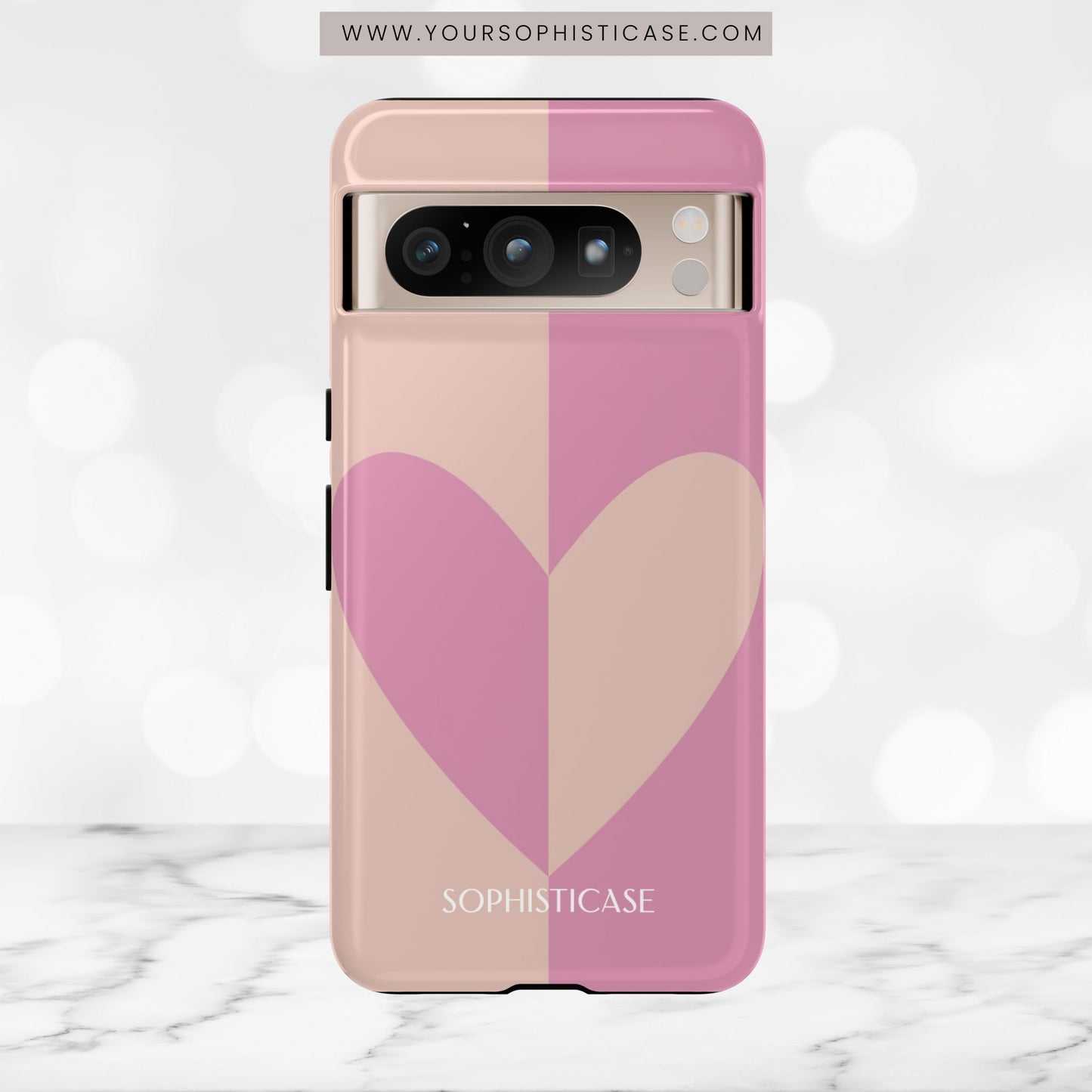 Be Mine in Pink and Brown - iPhone Case, Samsung Galaxy Case, Google Pixel Case