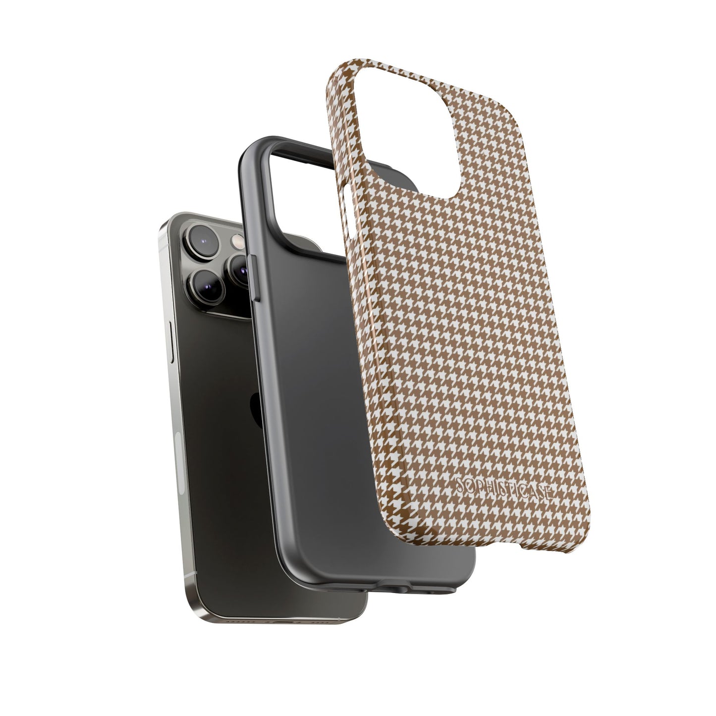 Houndstooth in Brown - iPhone Case, Samsung Galaxy Case, Google Pixel Case