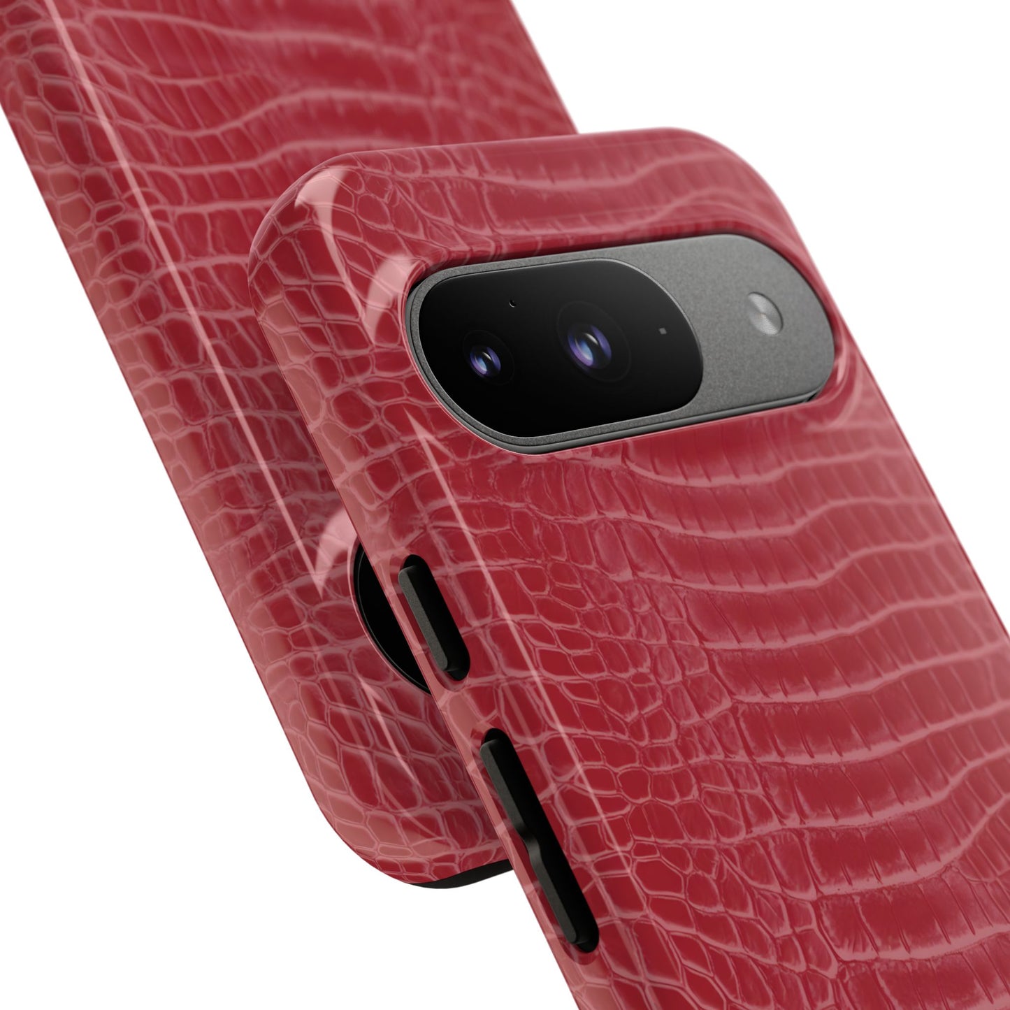 Luxe Leather in Cherry Red - iPhone Case, Samsung Galaxy Case, Google Pixel Case