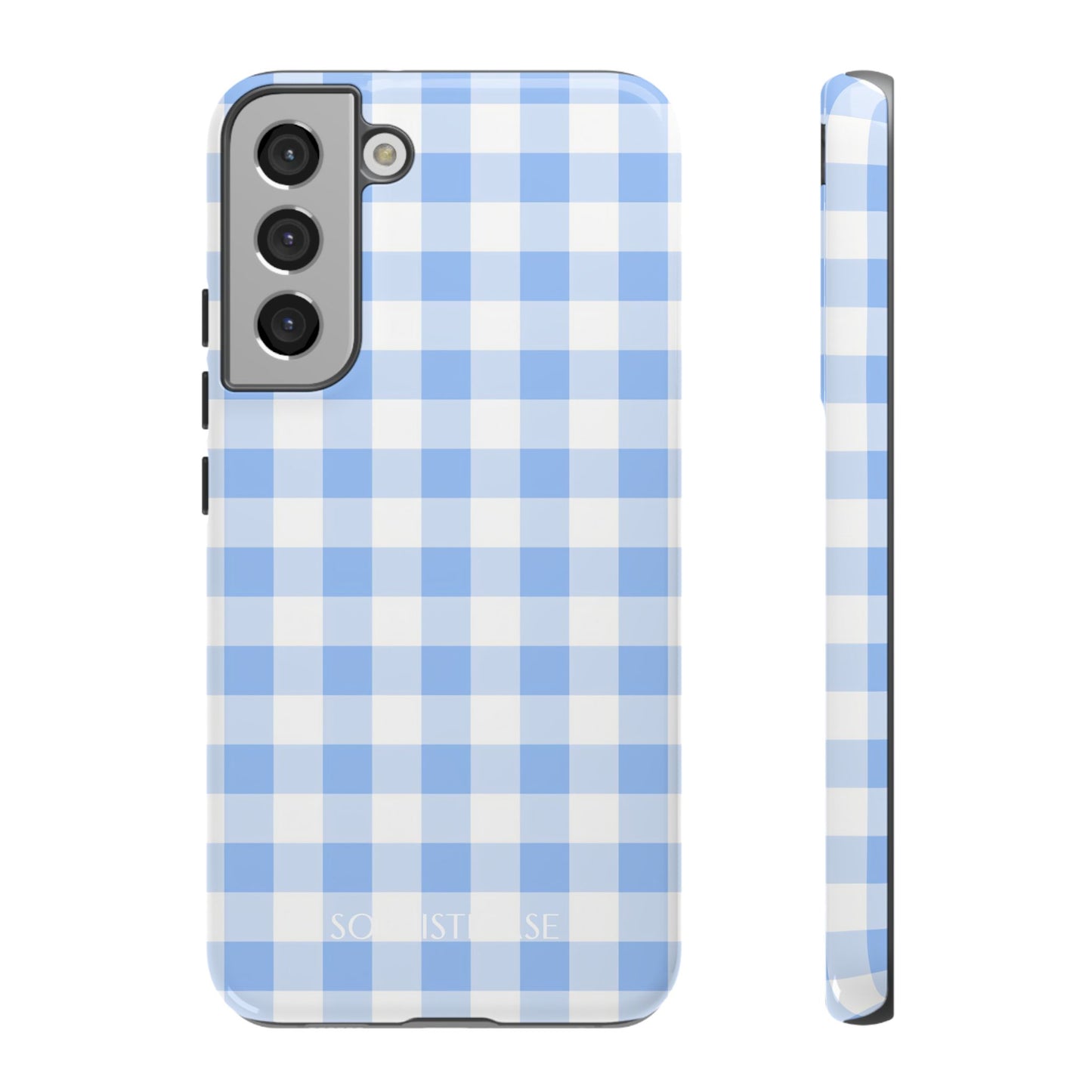 Gingham in Blue - Tough Phone Case for Samsung Galaxy