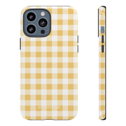 Gingham in Yellow - iPhone Case, Samsung Galaxy Case, Google Pixel Case