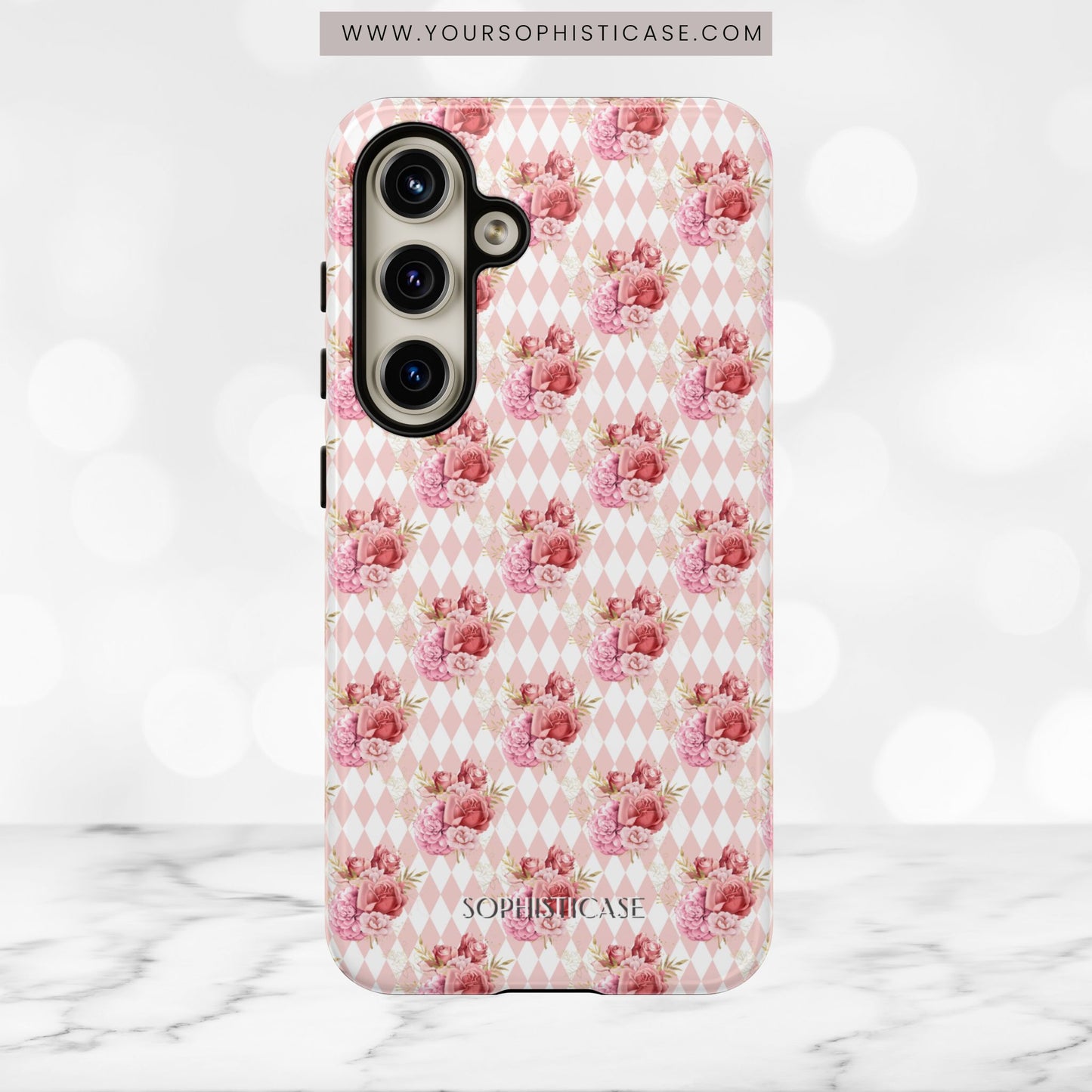 Rose Diamond Romance in Juliette - Tough Phone Case