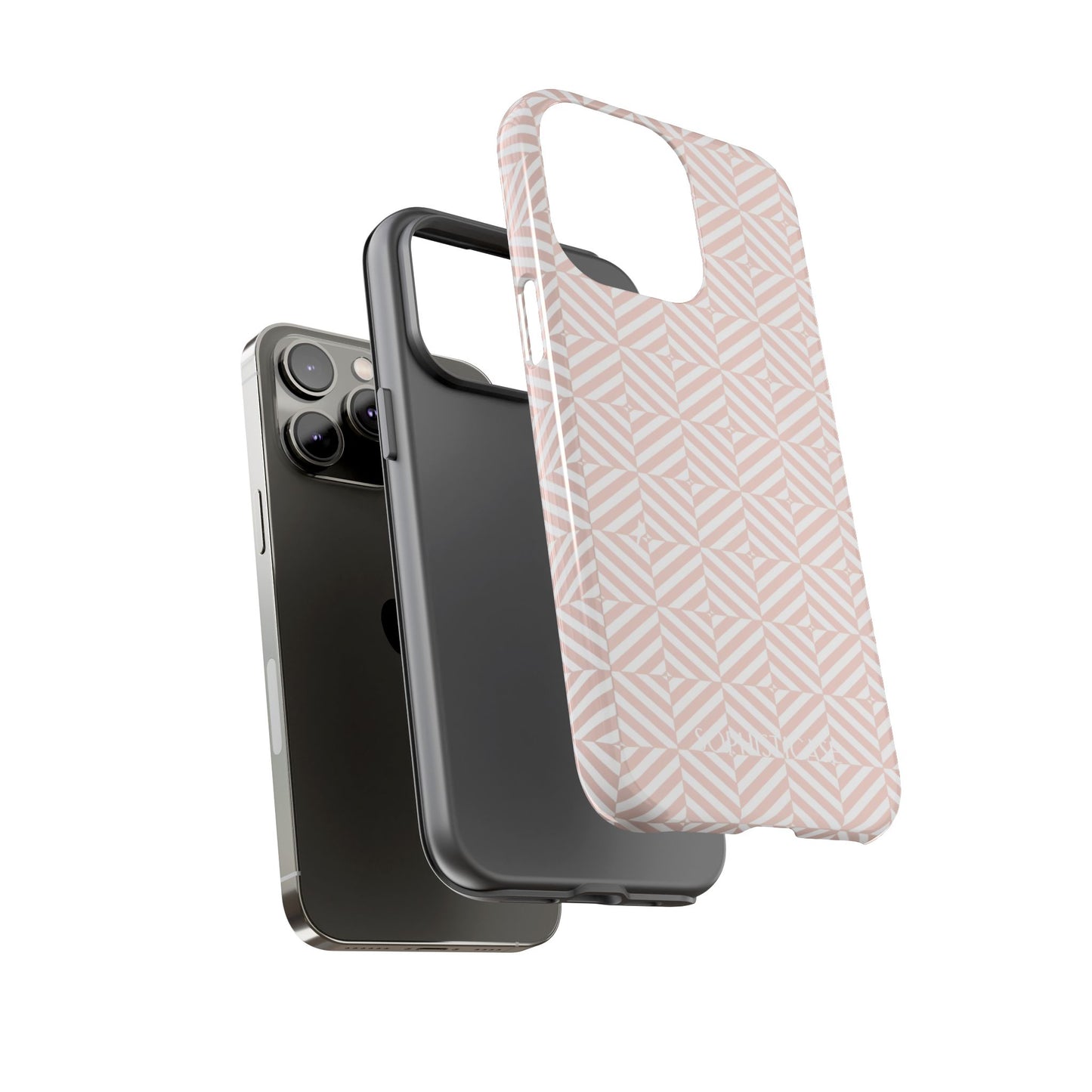 Illusions in Neutral Beige - Tough Phone Case for iPhone