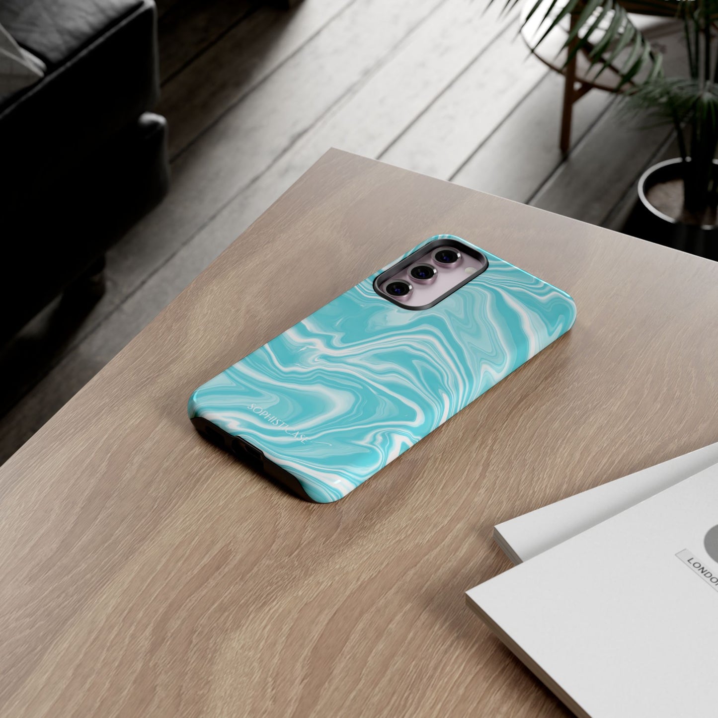 Liquid Dreams in Aqua - Tough Phone Case