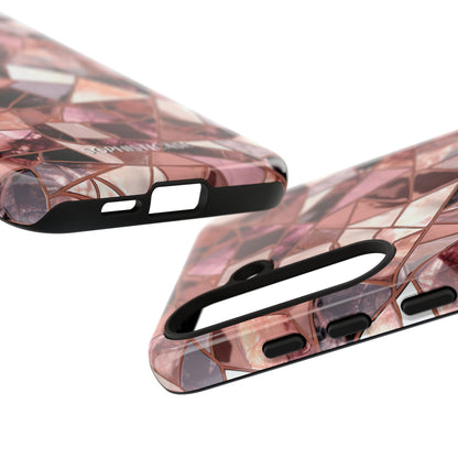 Rose' Runway in Merlot Mosaic - Tough Phone Case