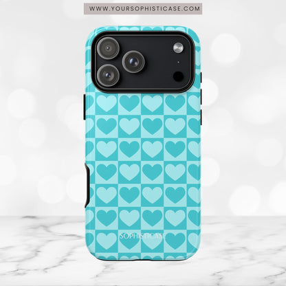 Tough Love in Aqua - Tough Phone Case