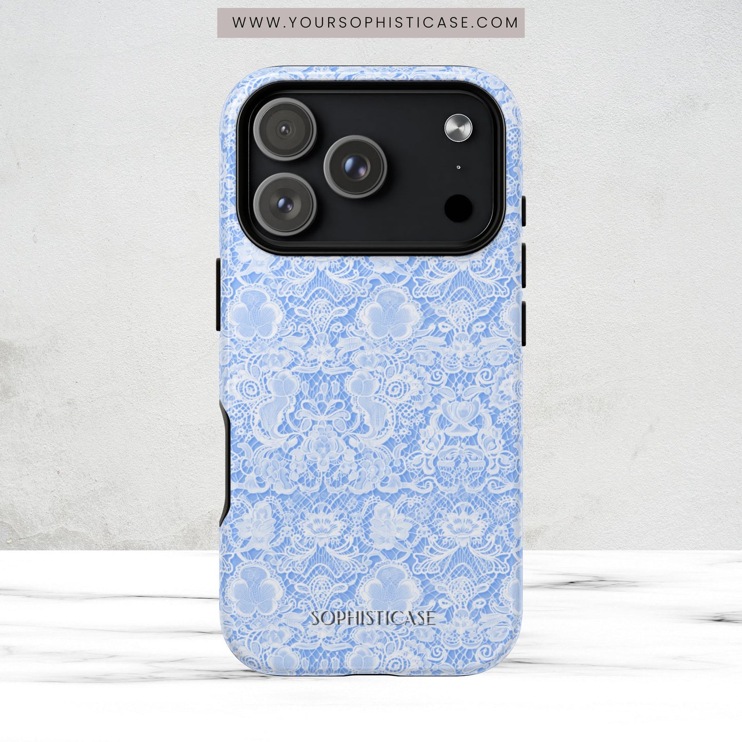 Luxe Lace in Blue - Magsafe Case