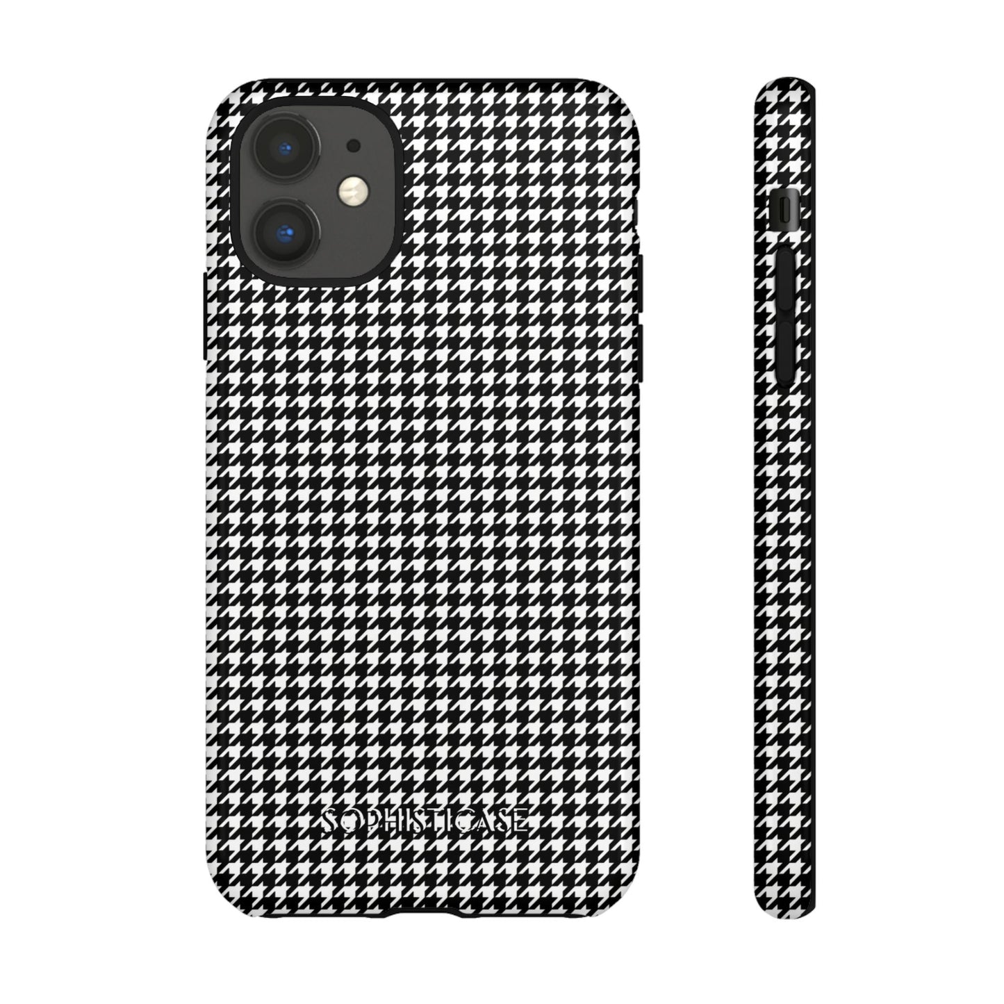 Houndstooth in Black - Drop Proof Phone Case for iPhone